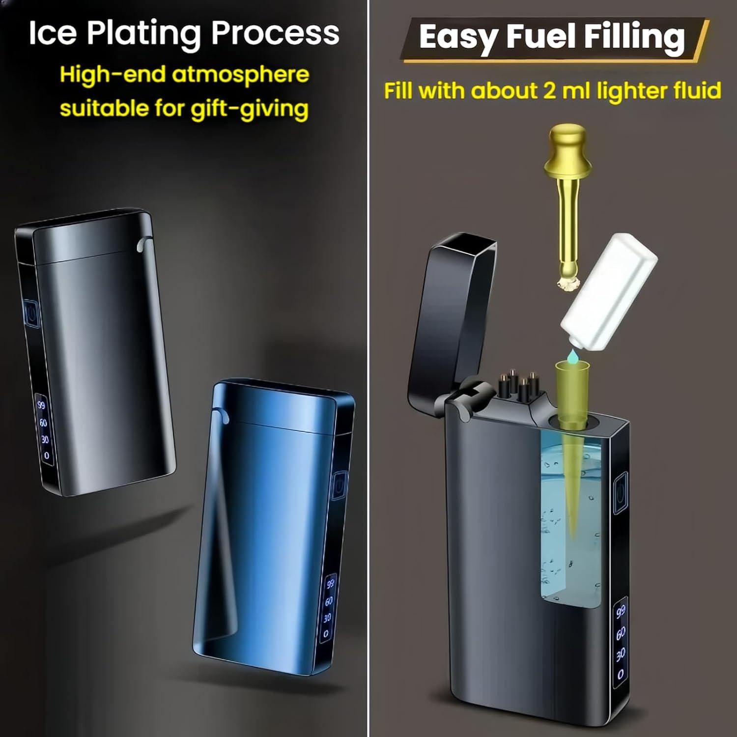 Encendedor Eléctrico Recargable NINSI Doble Arco y Cerillo 2 en 1