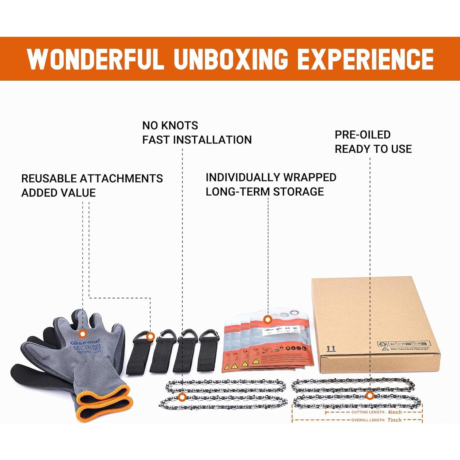 Cadena de Sierra Mini 4" Savior 28DL 1/4"LP .043" para Stihl