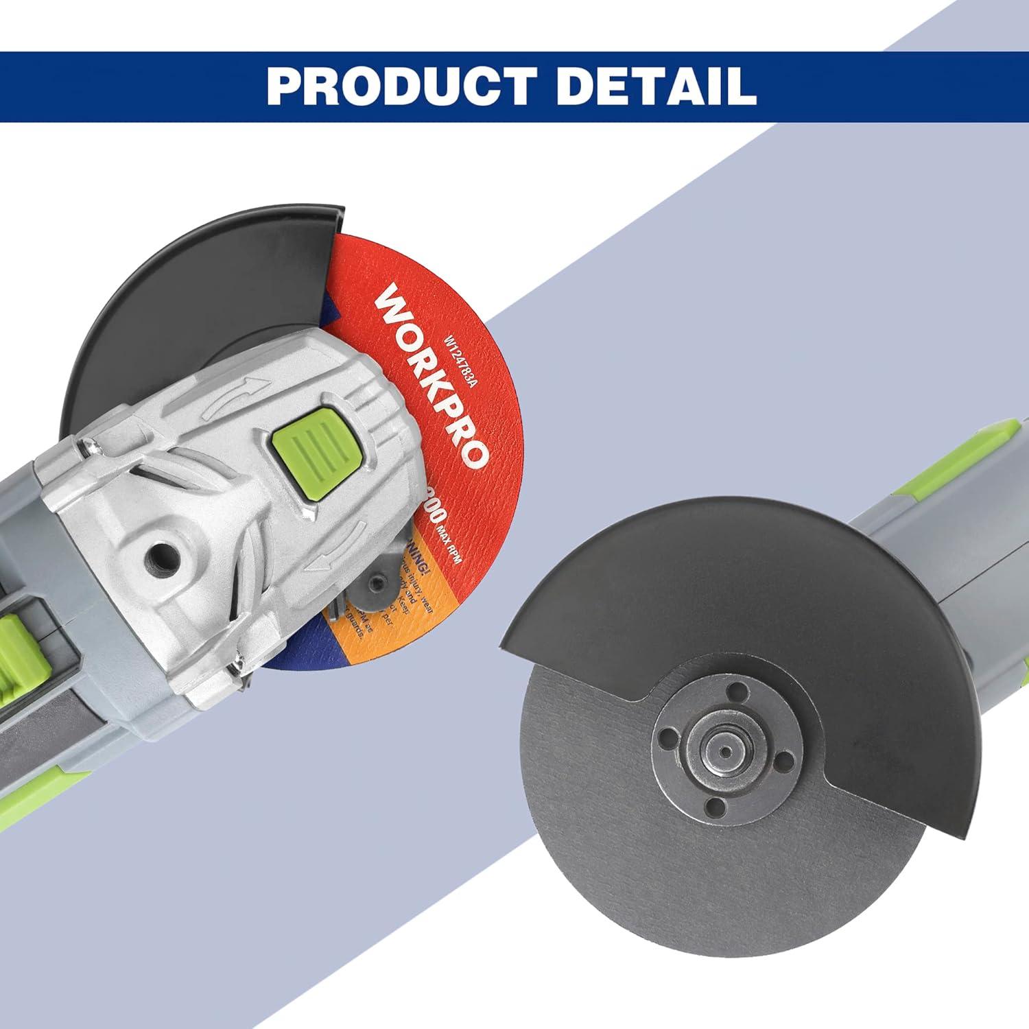 WORKPRO Juego de 10 Discos de Corte 115mm para Metal y Acero Inoxidable