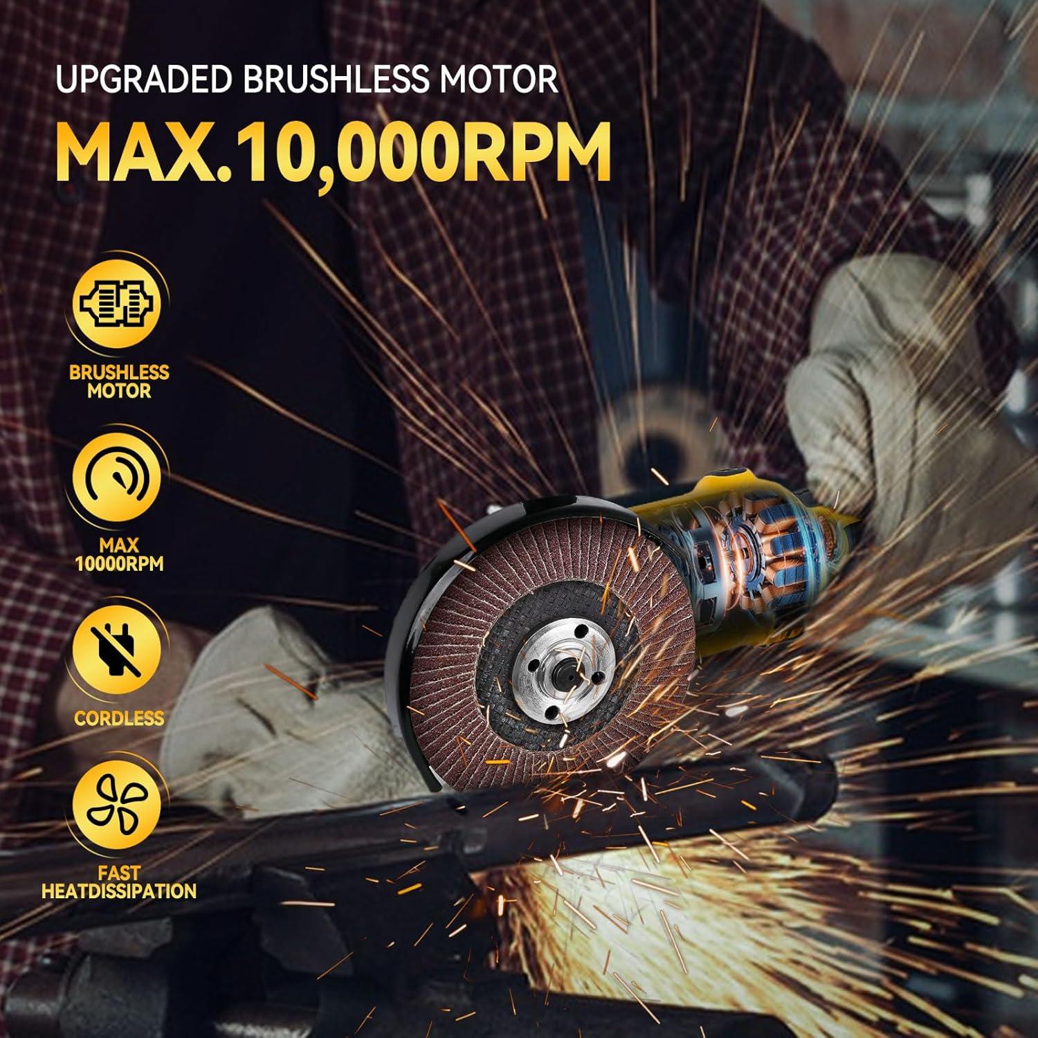 Amoladora Angular Inalámbrica DEWALT 20V 125mm 10000RPM