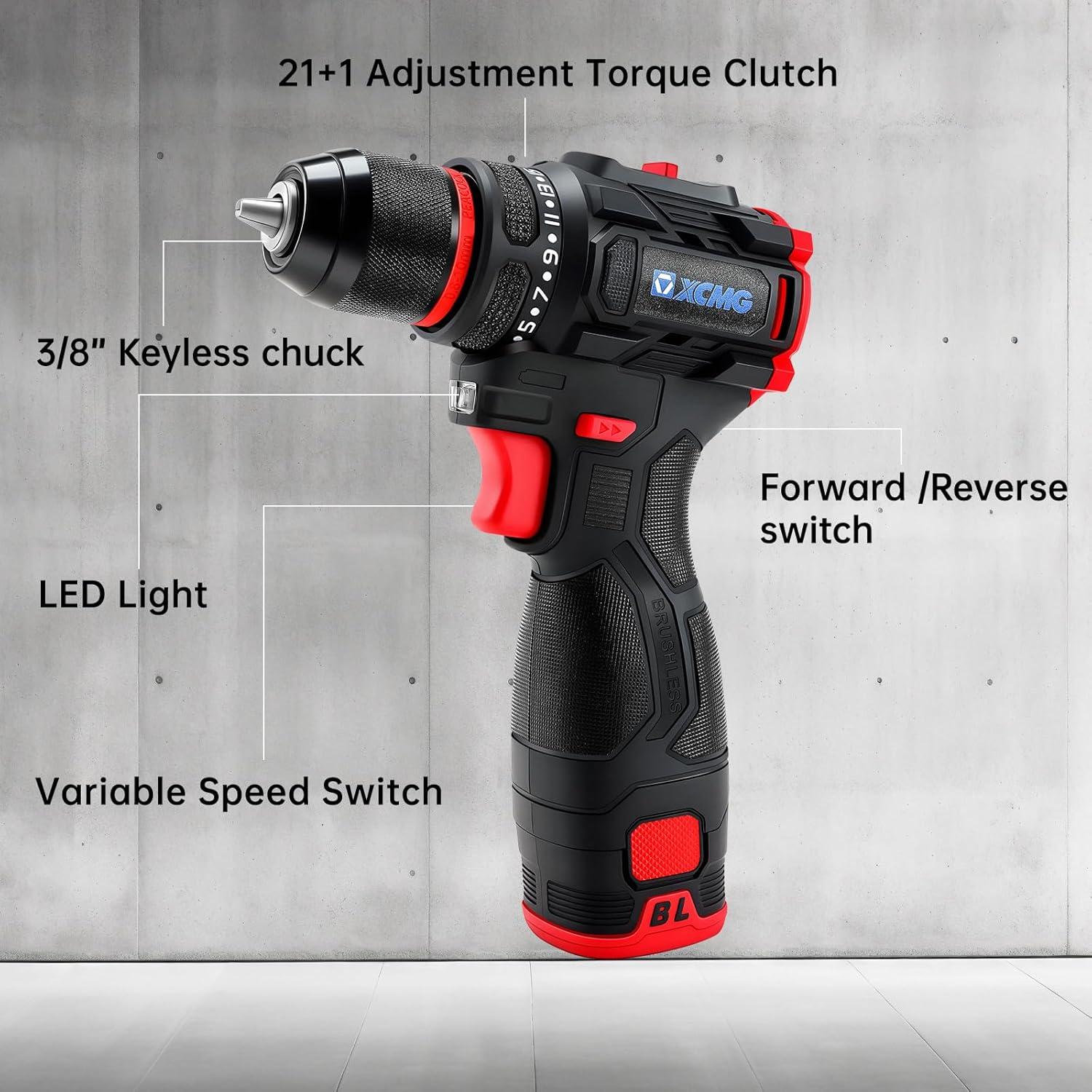 Taladro Inalámbrico HLPERWORKX 16.8V, 55Nm, 1750 RPM, Doble Batería