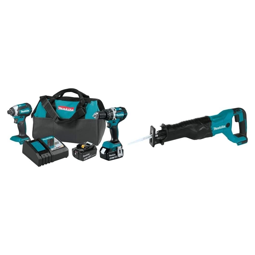 Kit Combo Inalámbrico Makita XT269M 18V con Sierra Recíproca
