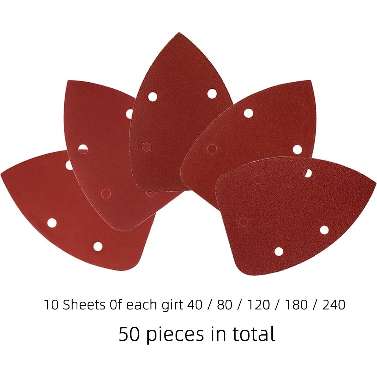 Papel de Lija Coceca 50pcs 40-240 Granos para Lijadora Detalle