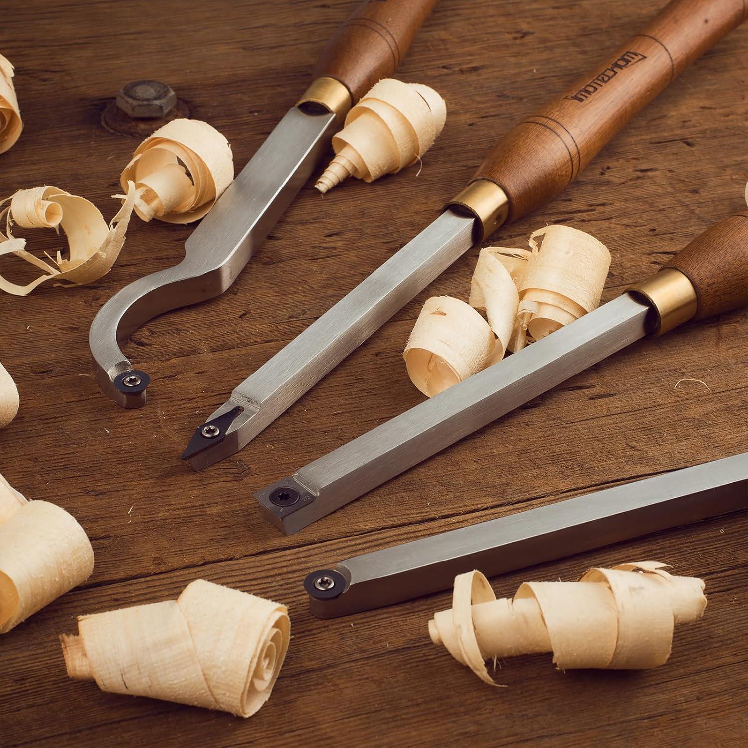 Juego de 4 Herramientas de Torneado IMOTECHOM con Caja de Madera