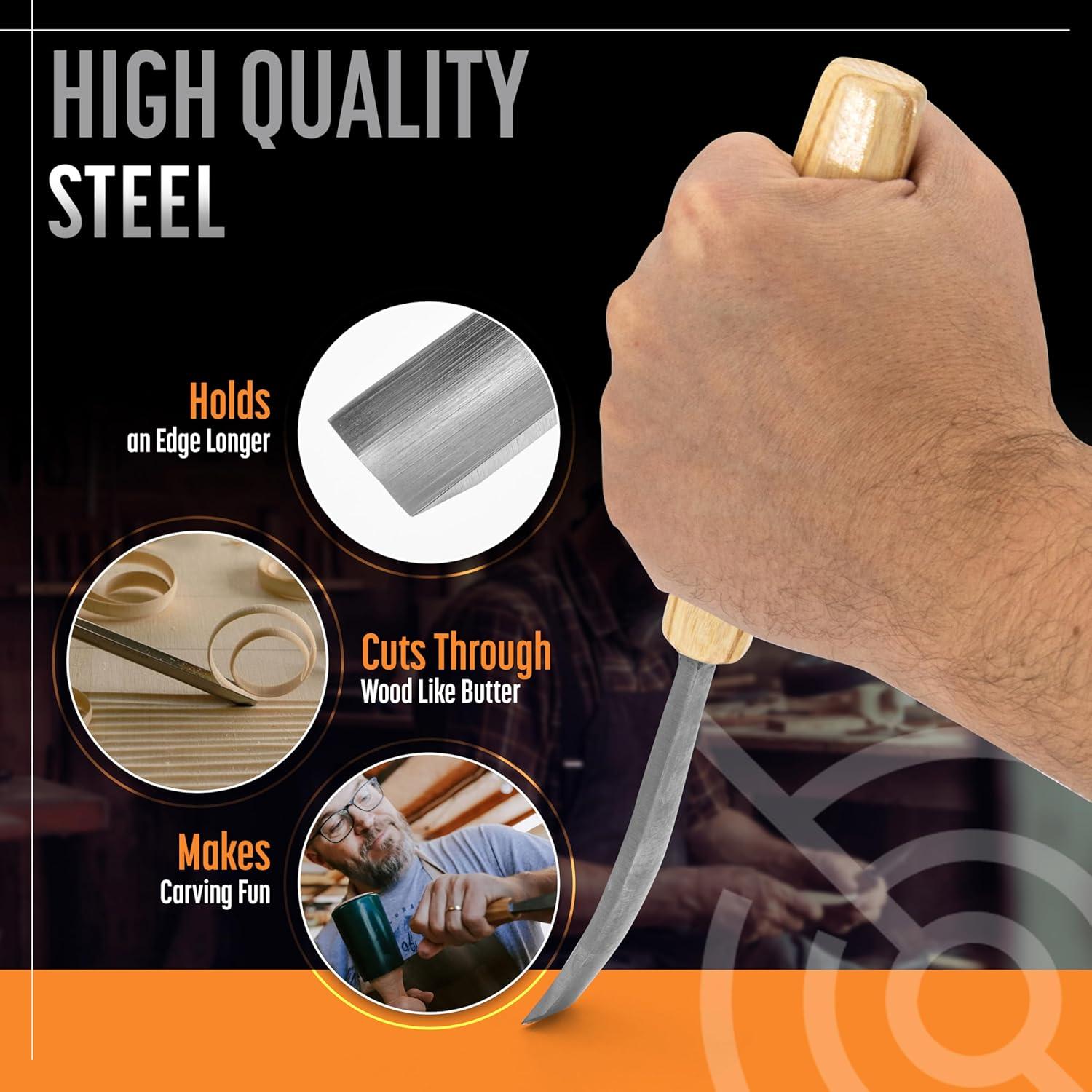 Juego de Cinceles de Talla de Madera Schaaf 12 Piezas con Funda