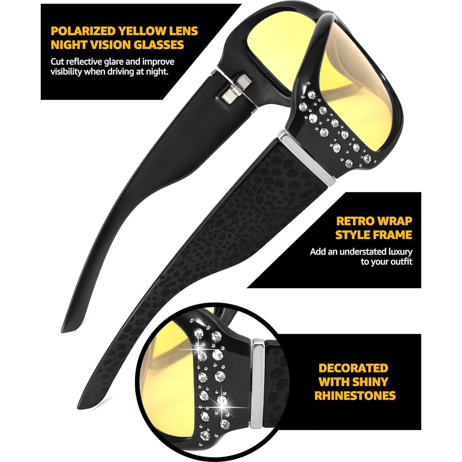 Gafas de Conducción Nocturna IGNAEF® Mujeres Amarillas Polarizadas