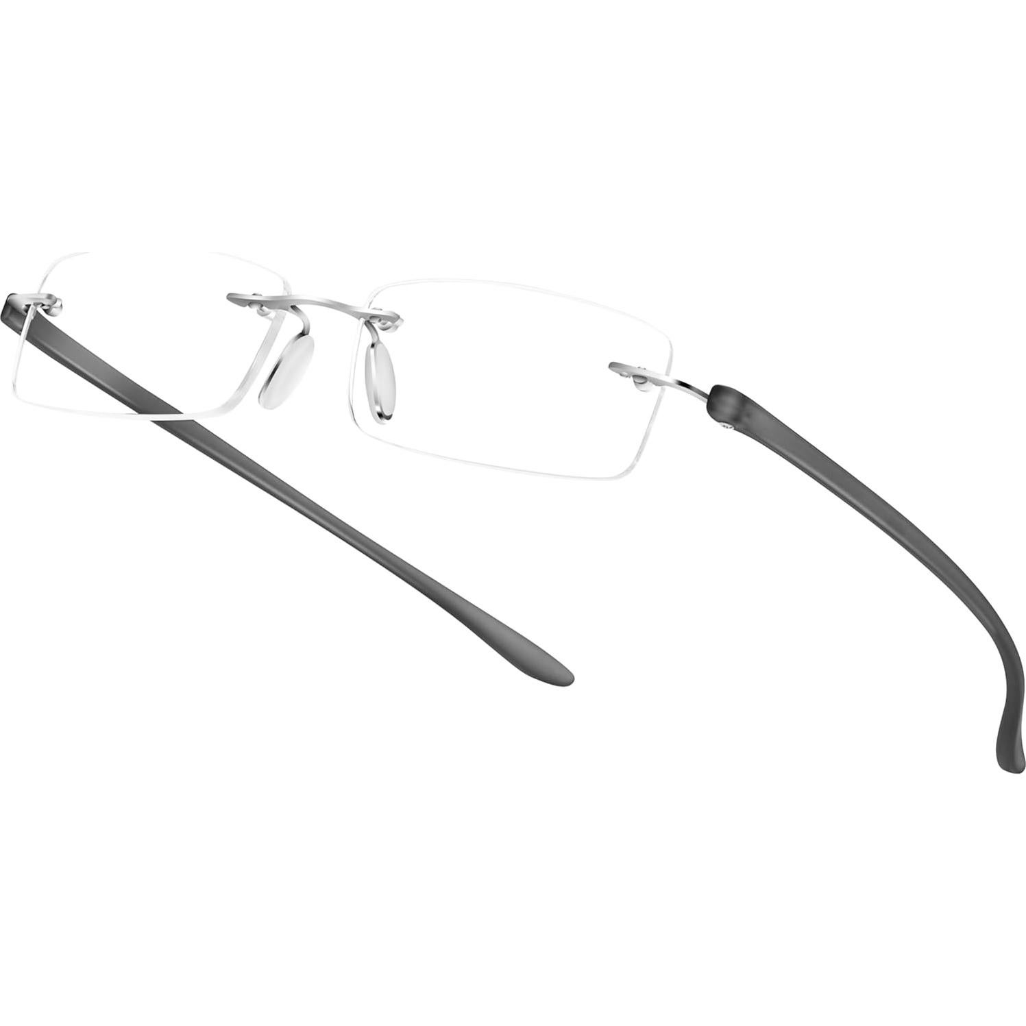 Gafas de Lectura Sin Montura TR90 2 Paquetes Filtro Luz Azul