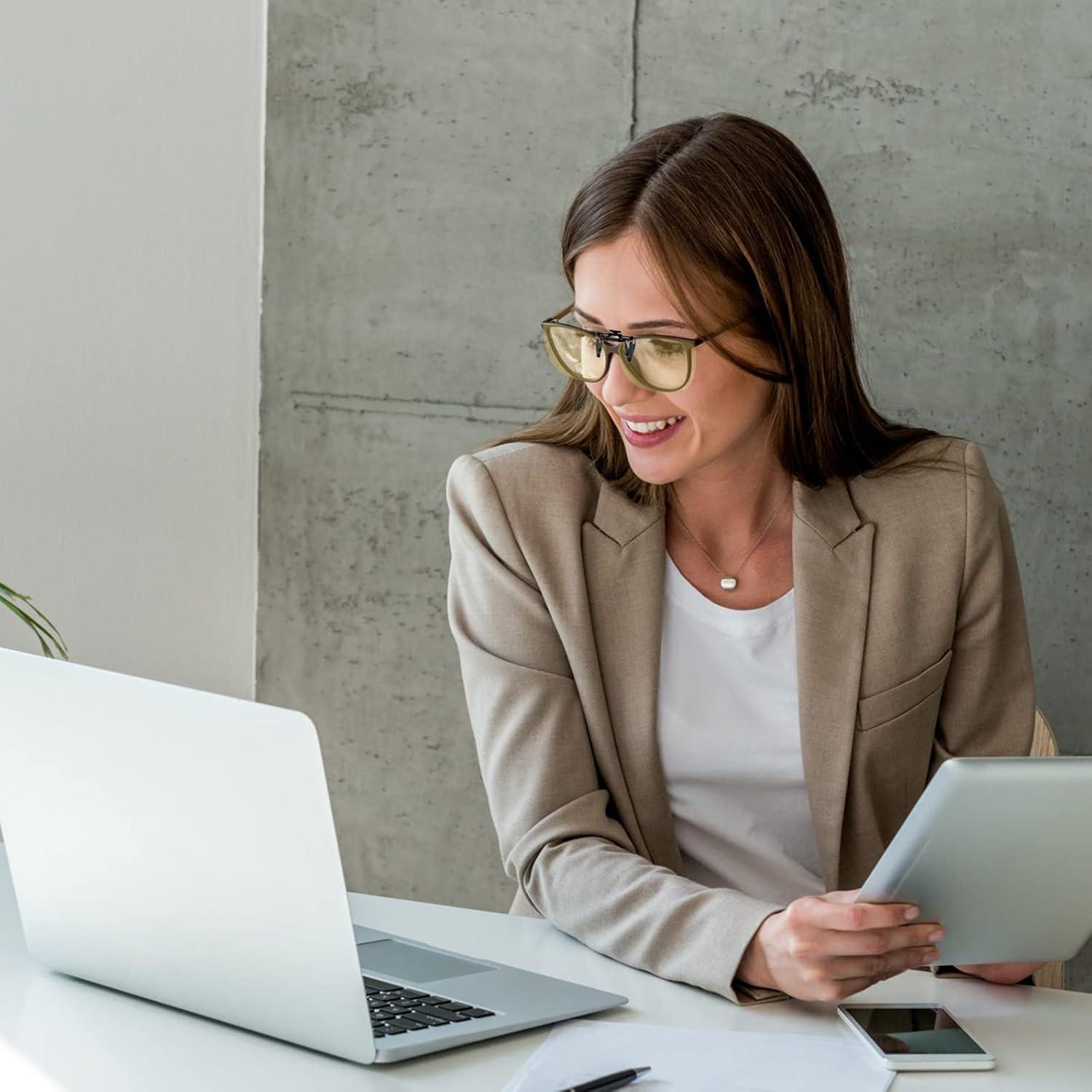 Gafas de Prescripción con Clip Ámbar para Luz Azul PSI