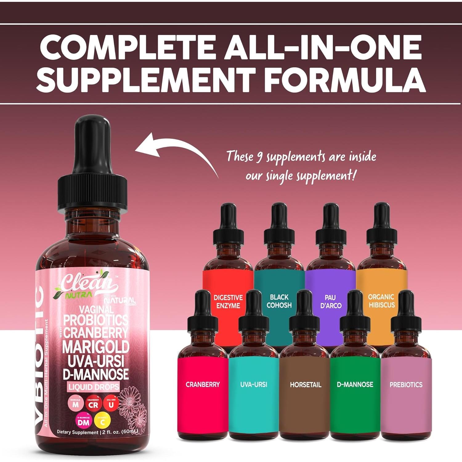 Probiotico Vaginal Clean Nutraceuticals 1300mg Gotas Líquidas