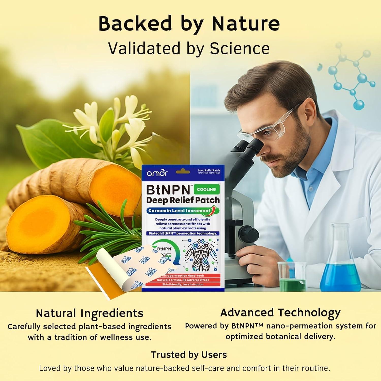 Parches Tópicos de Cúrcuma y Curcumina Amor - 6 Parches 13x9cm