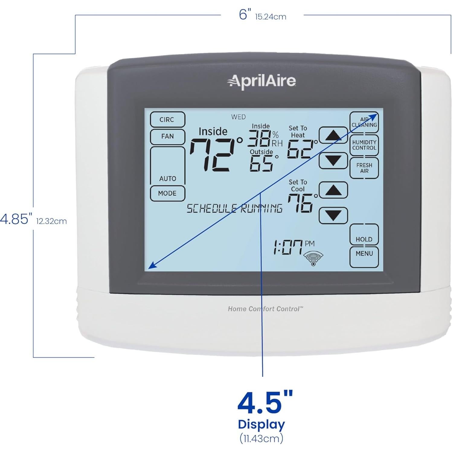 Termostato Programable Wi-Fi Aprilaire 8910W Táctil 10.3"