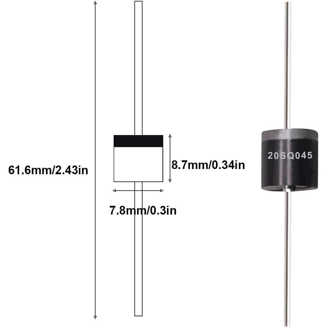 Diodo Schottky Tnisesm 20SQ045 20A 45V - Kit 20 Pcs