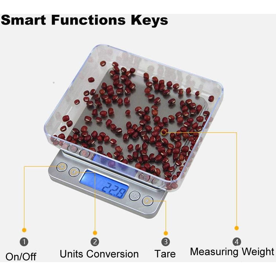 Báscula de Cocina Digital Sosee 3kg/0.1g Acero Inoxidable