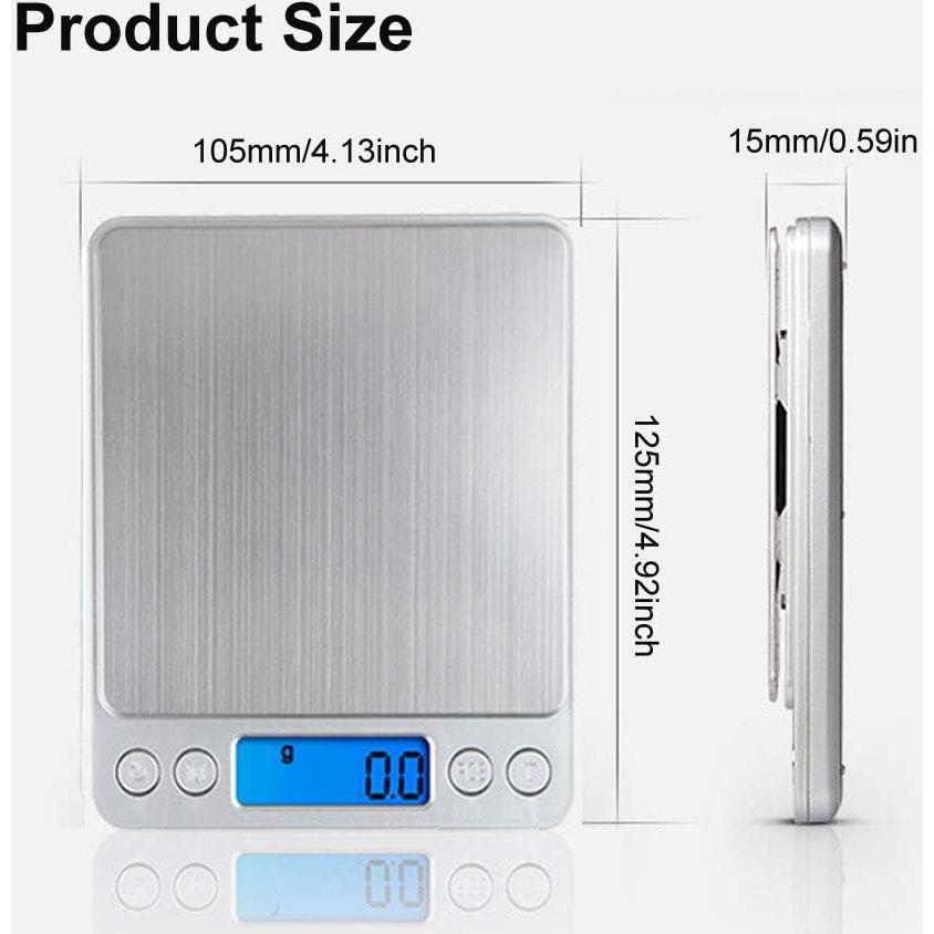 Báscula de Cocina Digital Sosee 3kg/0.1g Acero Inoxidable