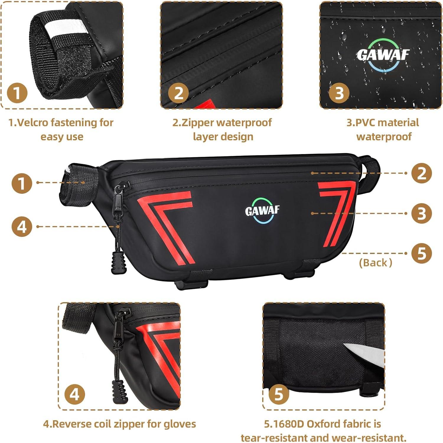 Bolsa de Manillar de Motocicleta GAWAF Chebabao-1 Impermeable 1.5L