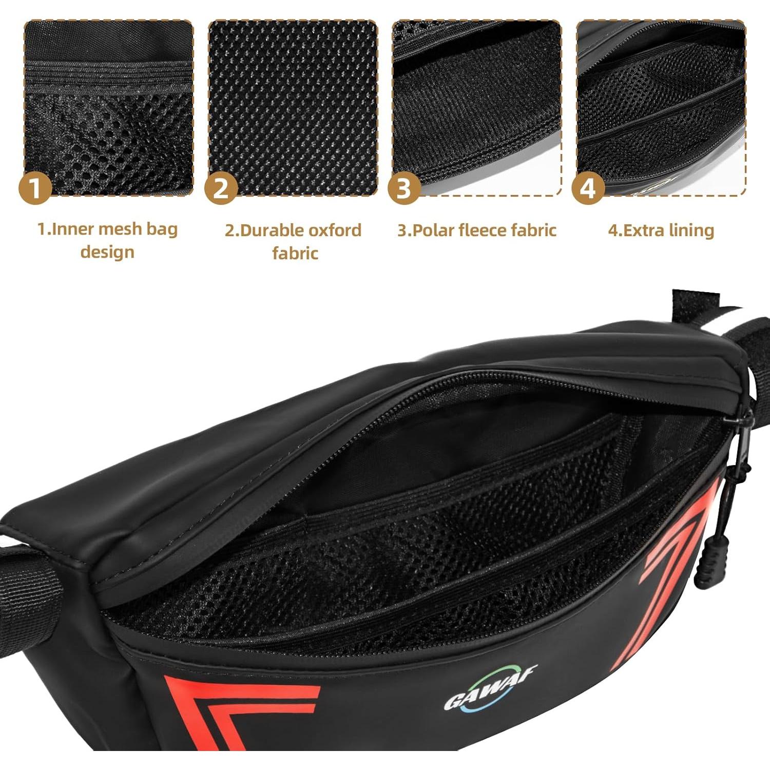 Bolsa de Manillar de Motocicleta GAWAF Chebabao-1 Impermeable 1.5L