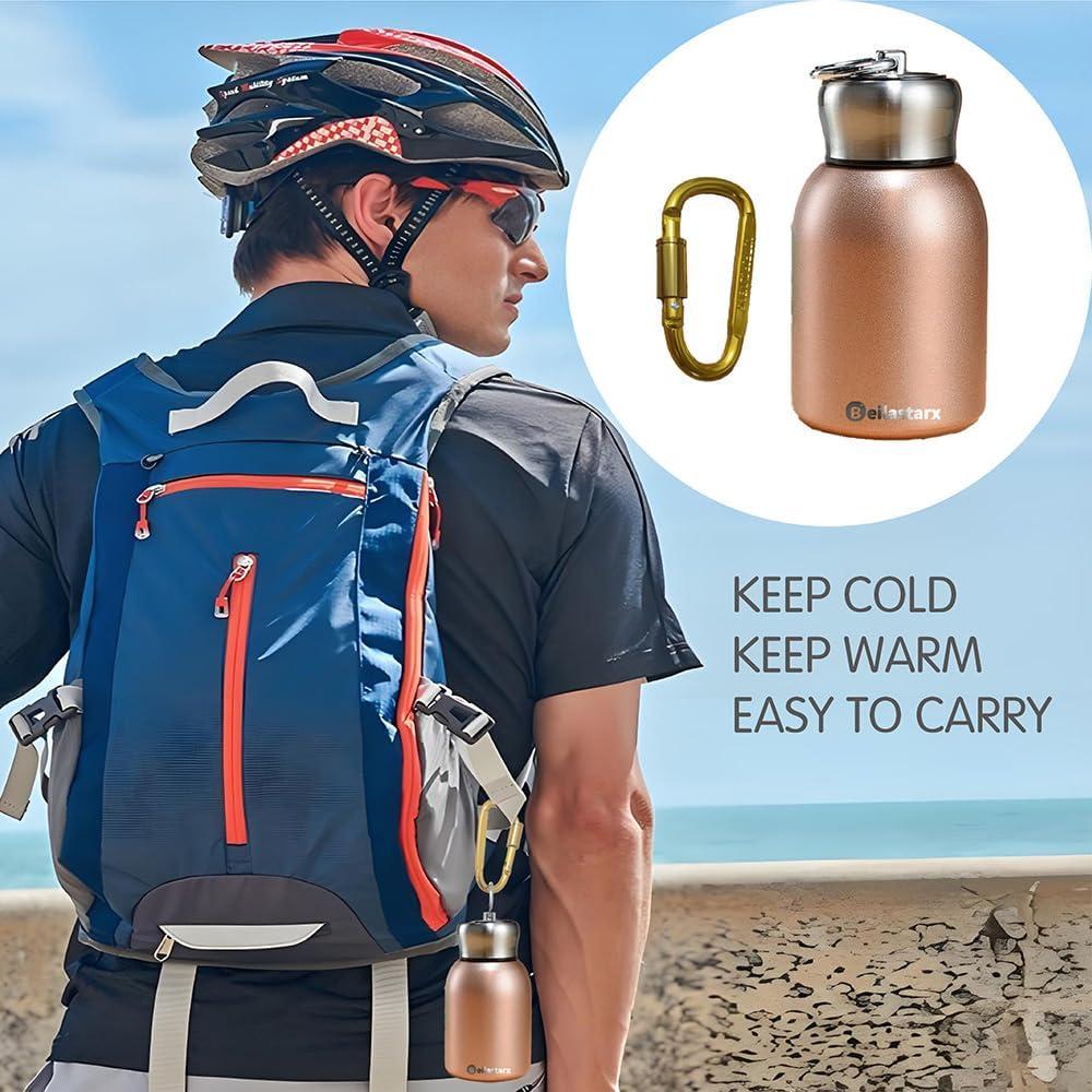 Botella de Agua Aislada Mini Beilastarx 300ml Negra Doble Pared