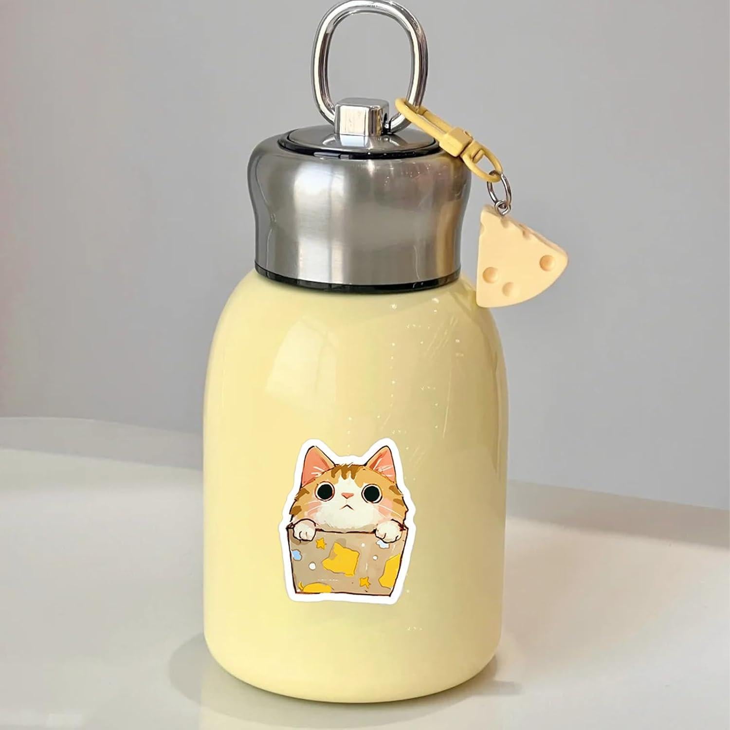 Pegatinas de Gato Kawaii Ychsring - 50 Pcs Vinilo Impermeable