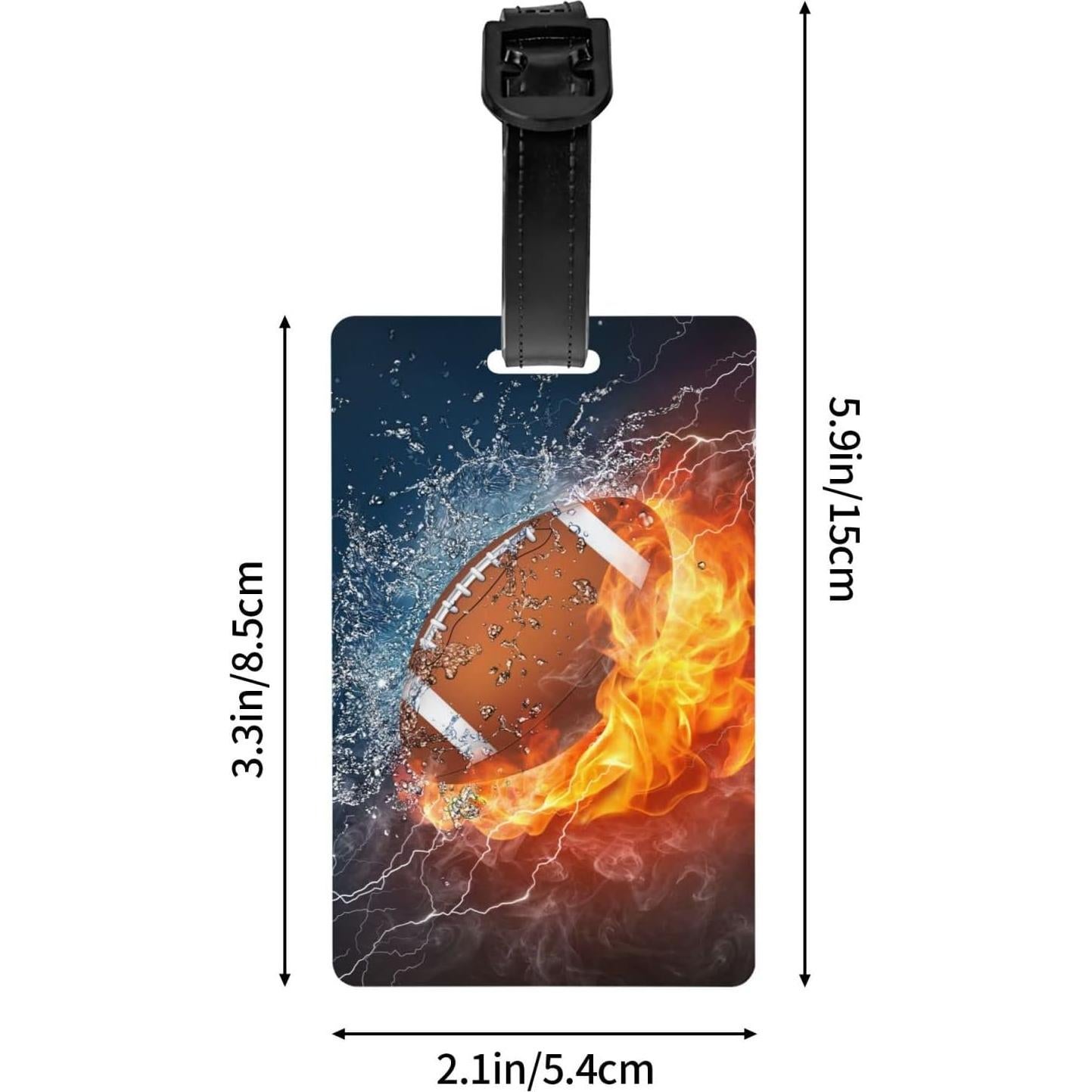 Etiqueta de Equipaje Deportiva SNAPMADE Fútbol 8.5x5.4cm