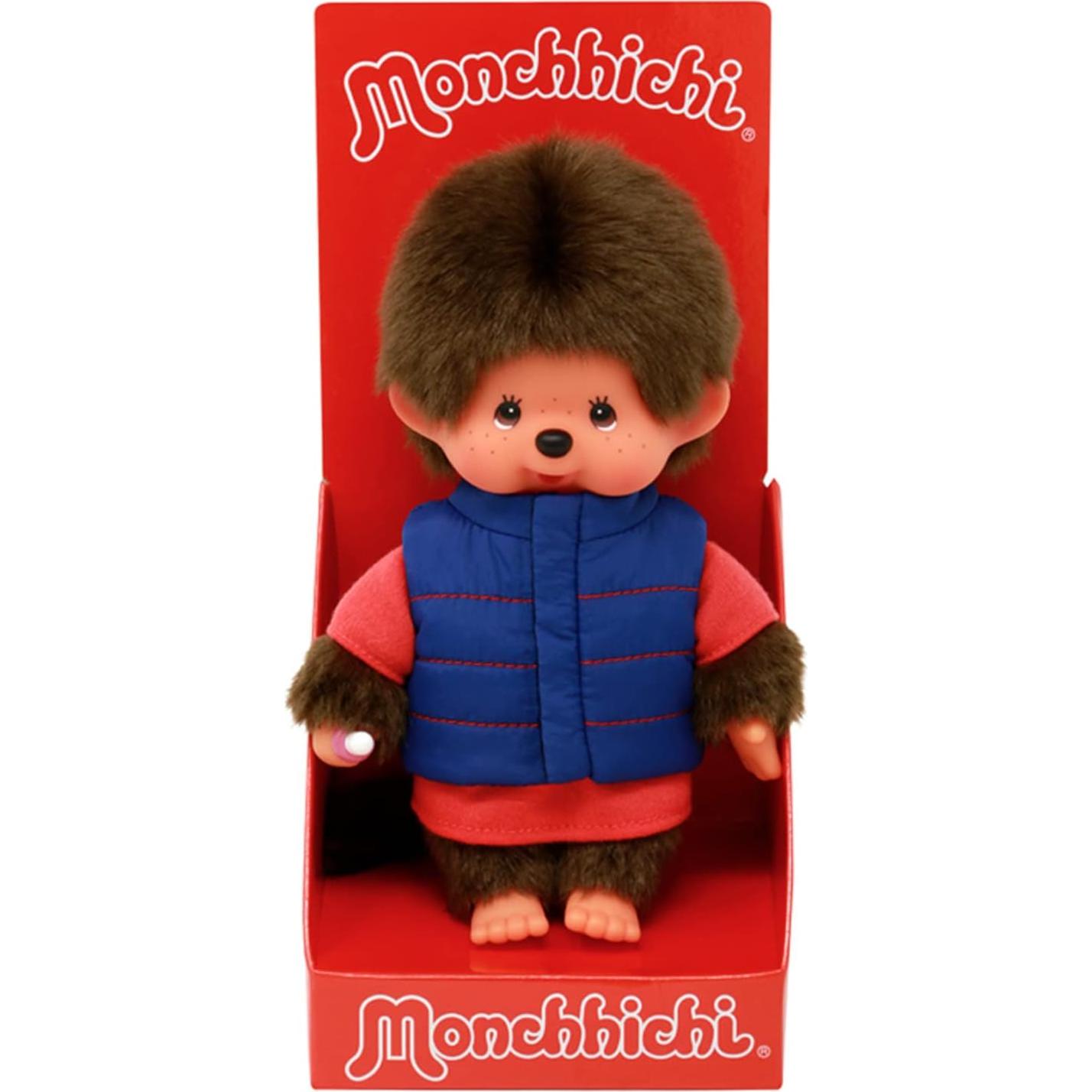 Monchhichi Bandai 20 cm Peluche con Chaqueta de Plumas
