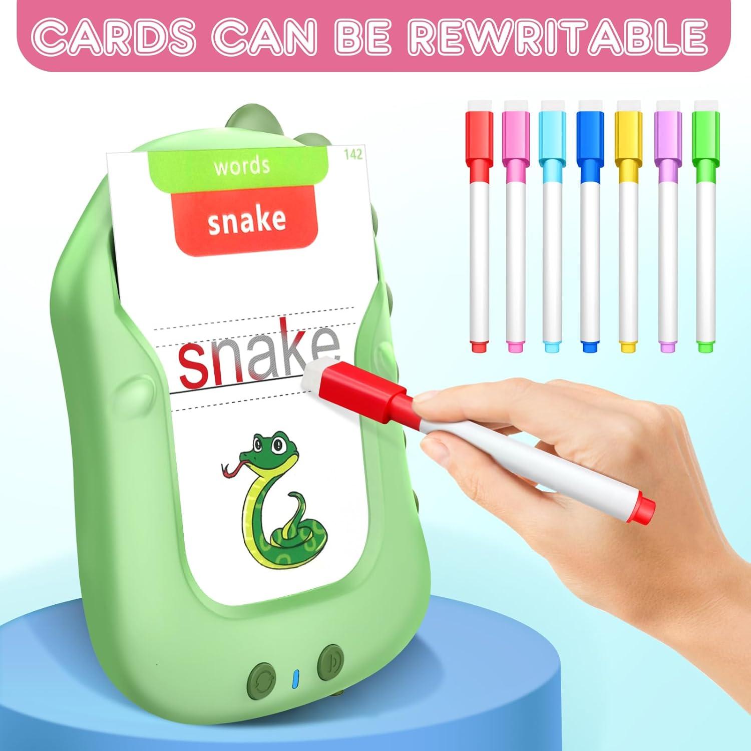 Tarjetas Flash Reutilizables para Niños - 168 Tarjetas + 8 Lápices