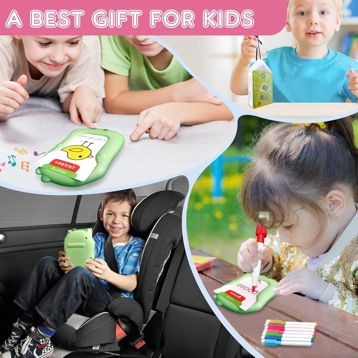 Tarjetas Flash Reutilizables para Niños - 168 Tarjetas + 8 Lápices