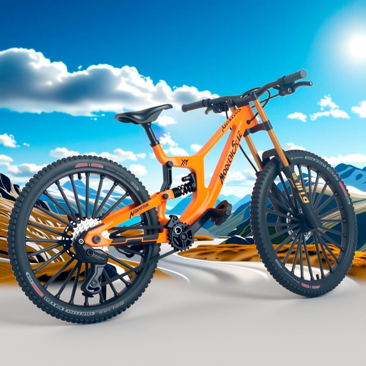 Bicicleta de Montaña Die-Cast 1:8 Ziyue Amarillo