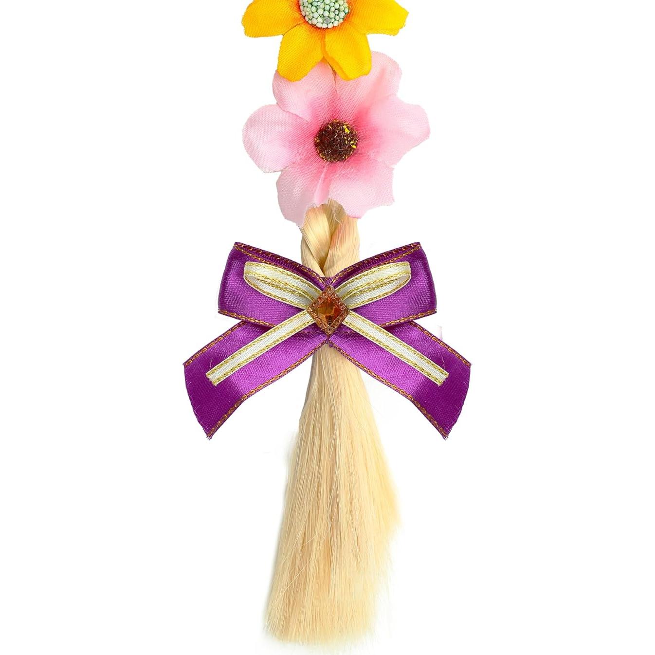 Peluca de Princesa Rapunzel para Niñas con Diadema y Tiara