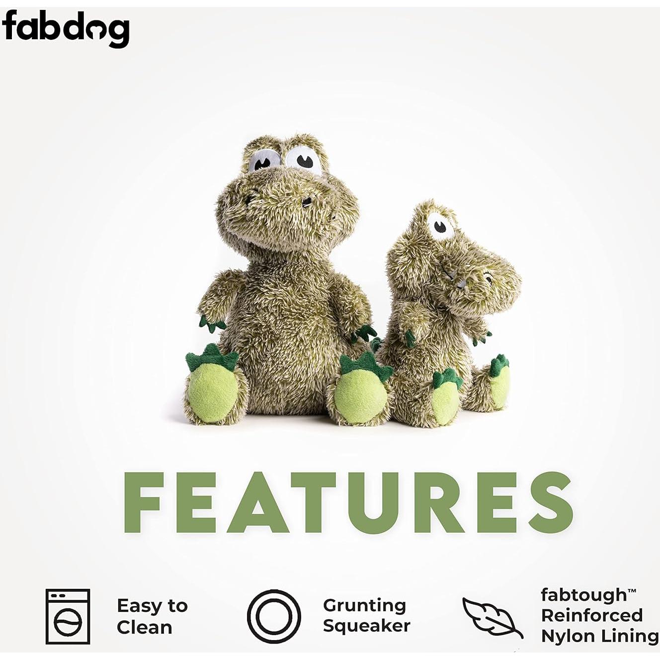 Juguete de Peluche para Perros Fabdog Cocodrilo Pequeño 29cm