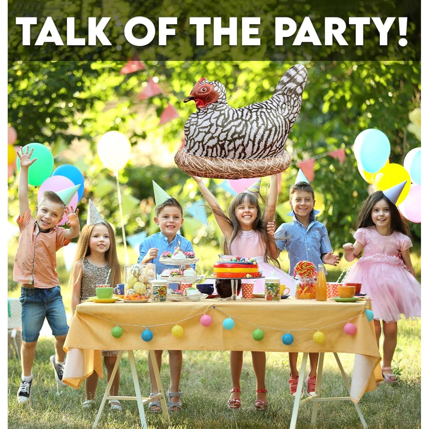 Pollo Inflable Gigante Cawowa 66x61x36 cm para Fiesta