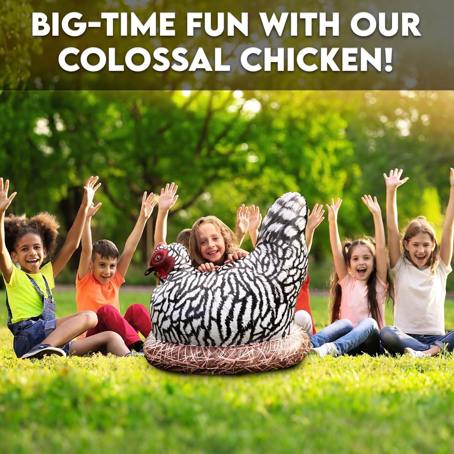 Pollo Inflable Gigante Cawowa 66x61x36 cm para Fiesta