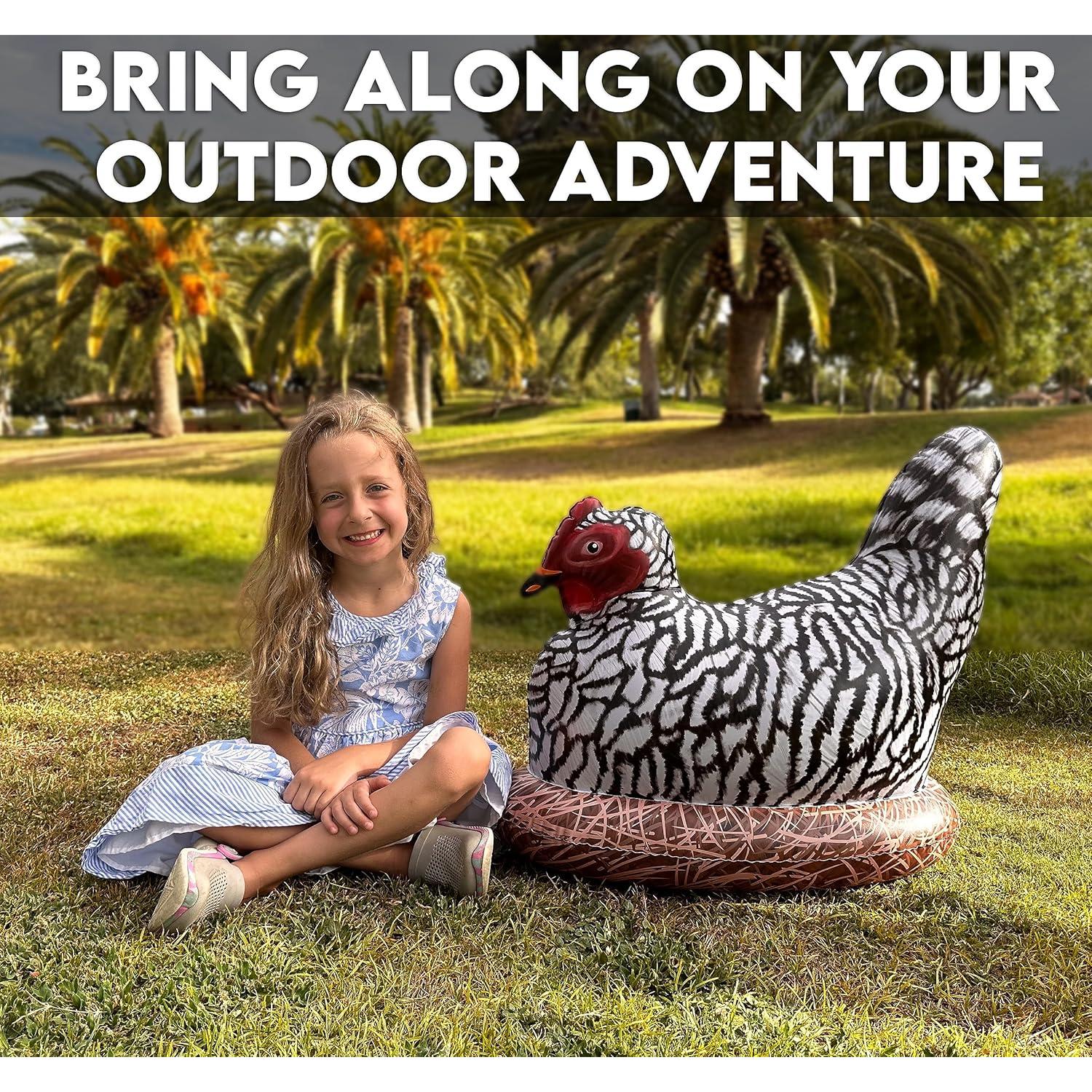 Pollo Inflable Gigante Cawowa 66x61x36 cm para Fiesta