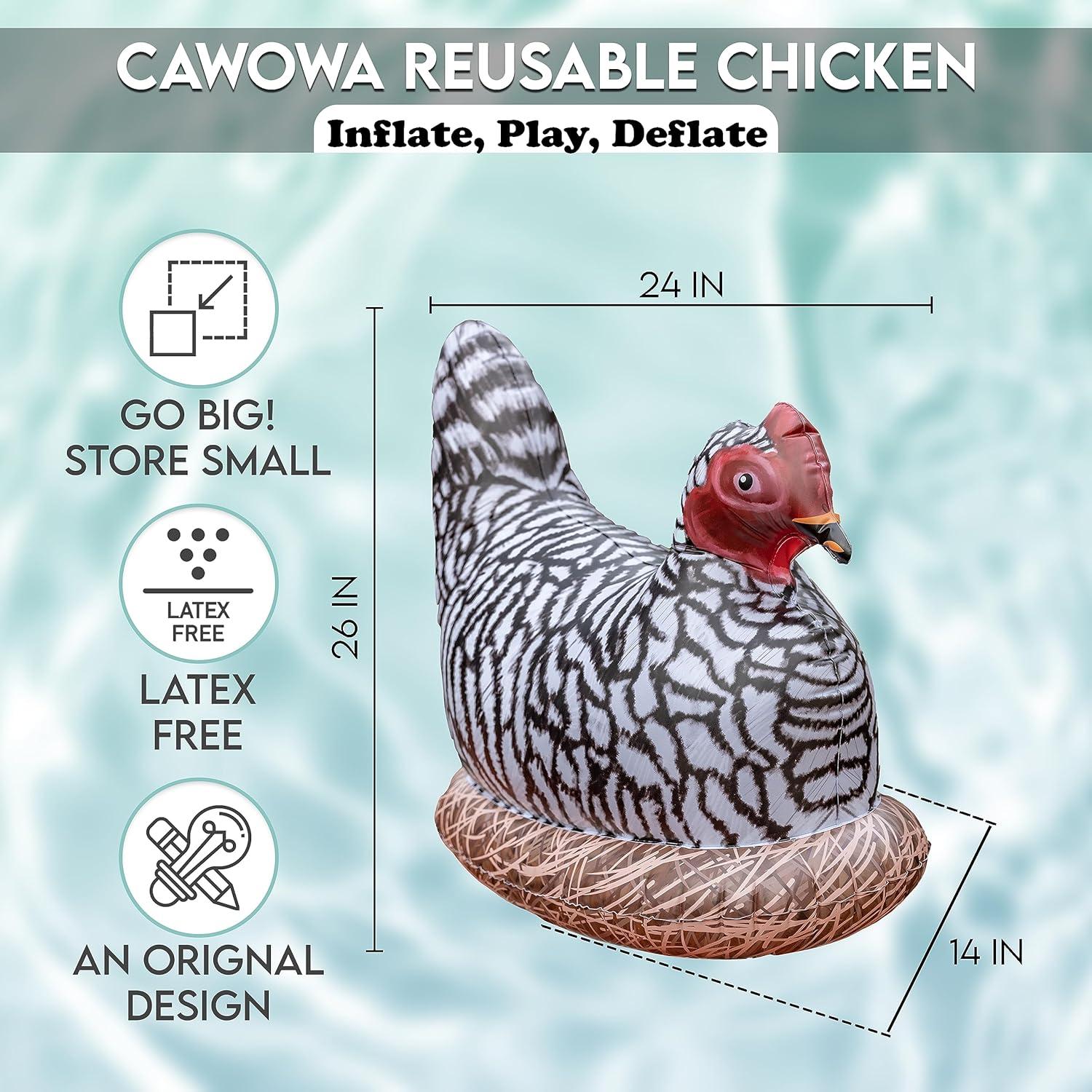 Pollo Inflable Gigante Cawowa 66x61x36 cm para Fiesta