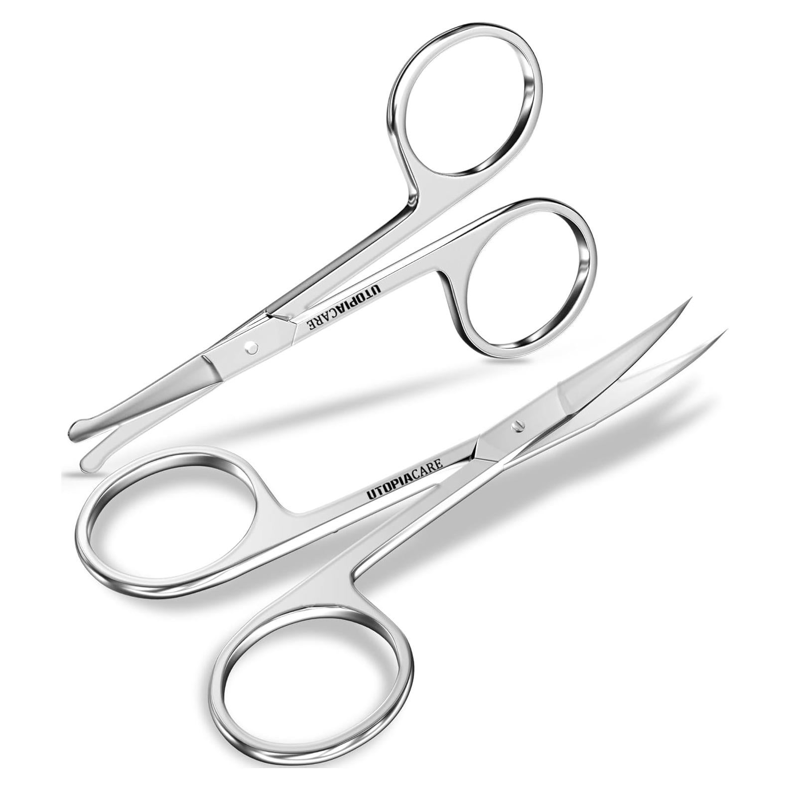 Tijeras Utopia Care de Acero Inoxidable para Cejas y Barba