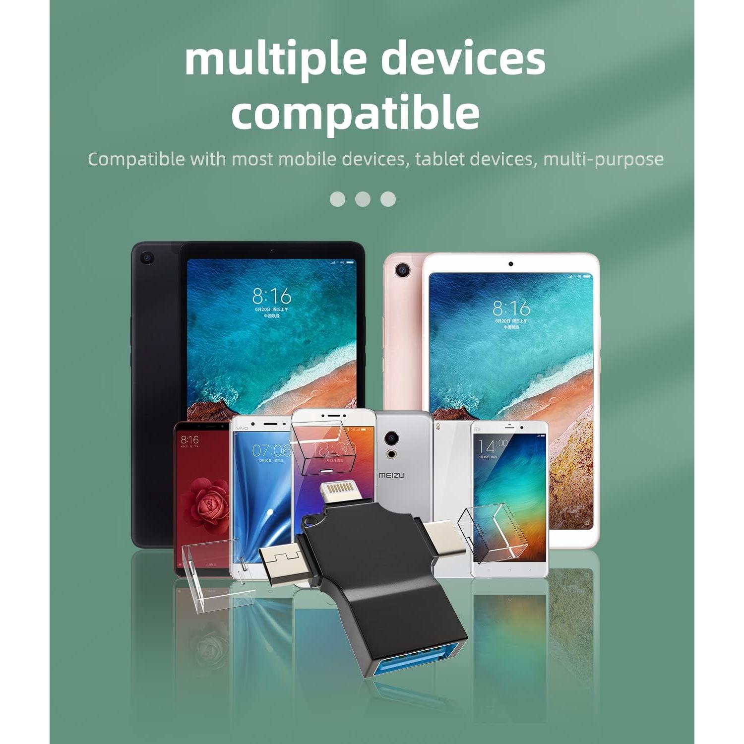 Adaptador USB OTG 3 en 1 Zoyuzan Tipo C Lightning Micro USB