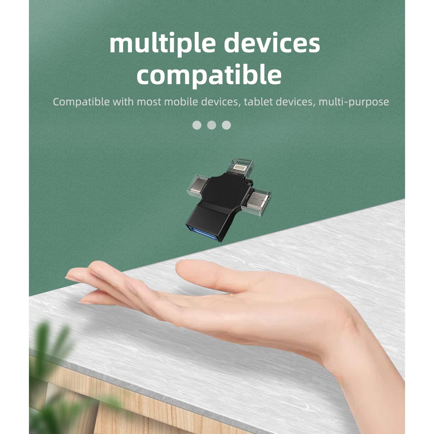 Adaptador USB OTG 3 en 1 Zoyuzan Tipo C Lightning Micro USB