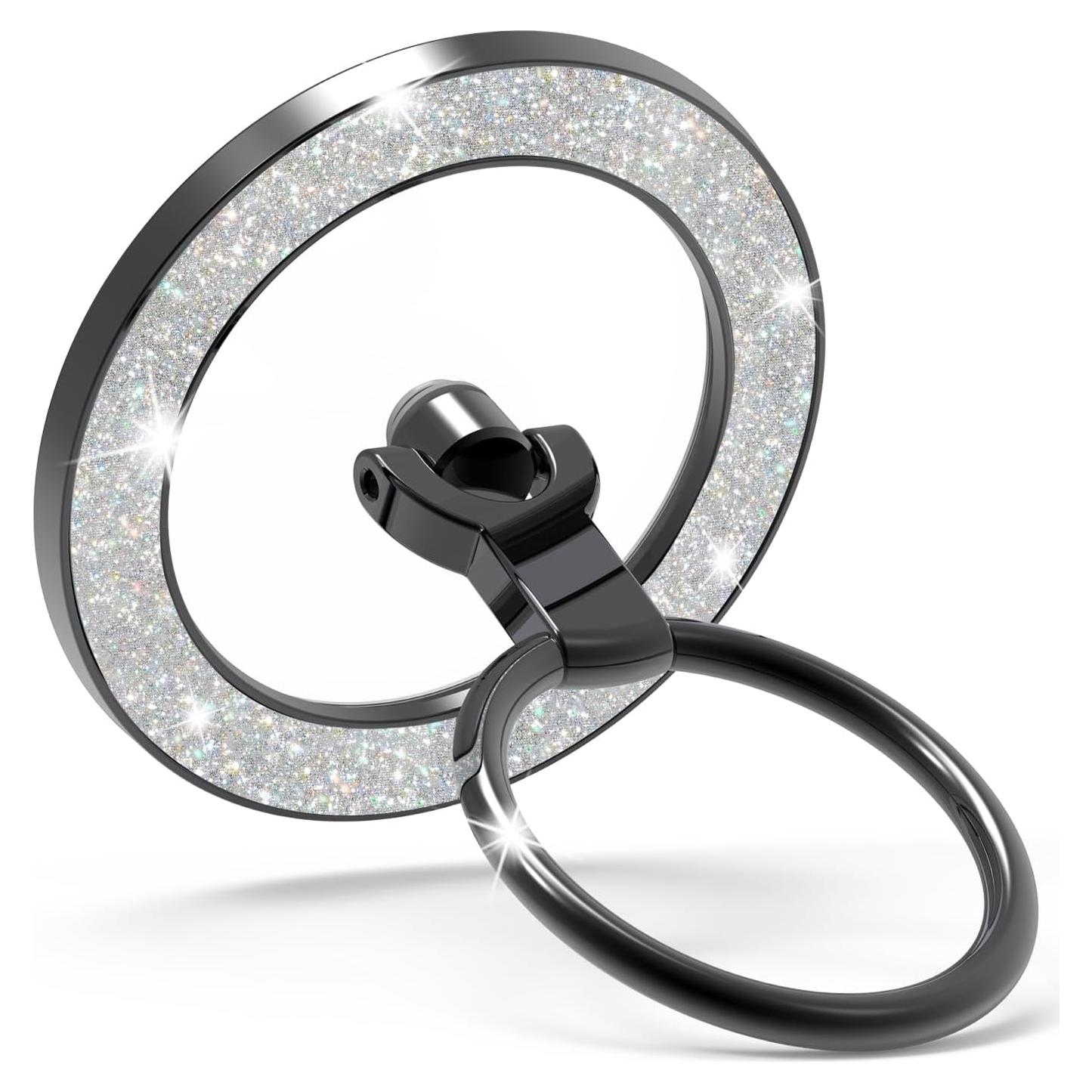 Soporte de Anillo Magnético Cymoyak para iPhone MagSafe Negro