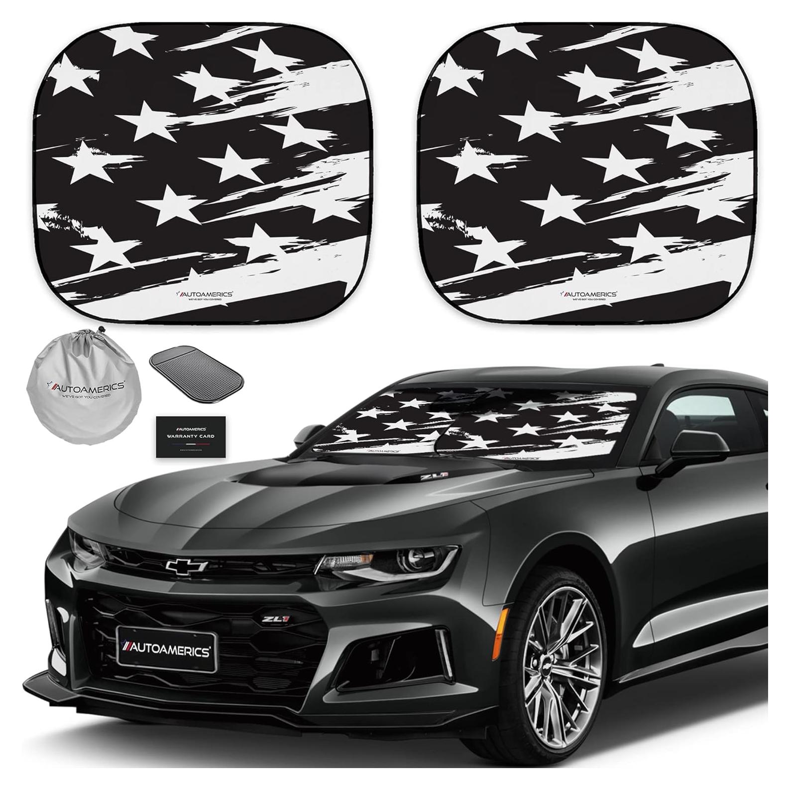 Protector Solar Plegable Autoamerics 2 Piezas Bandera EE. UU.