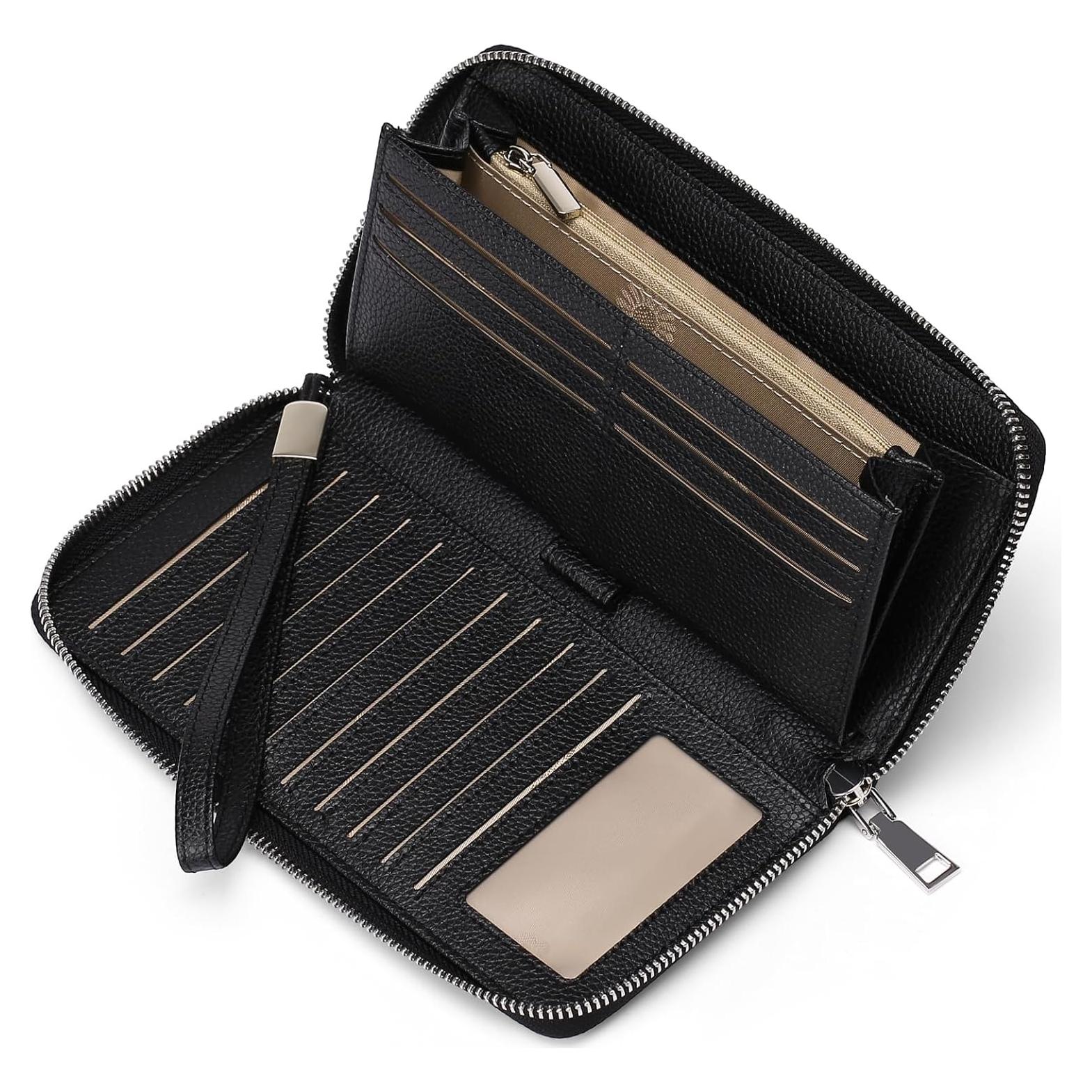 Cartera GOIACII para Mujeres con Bloqueo RFID y Muñequera