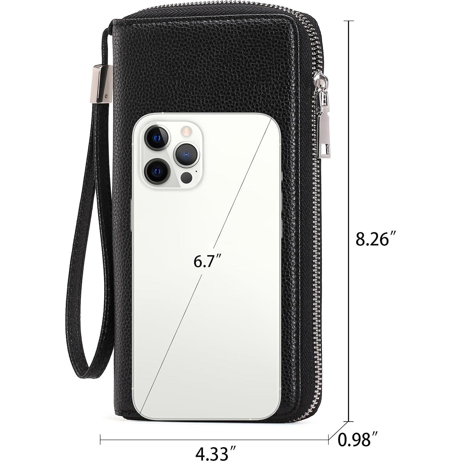 Cartera GOIACII para Mujeres con Bloqueo RFID y Muñequera