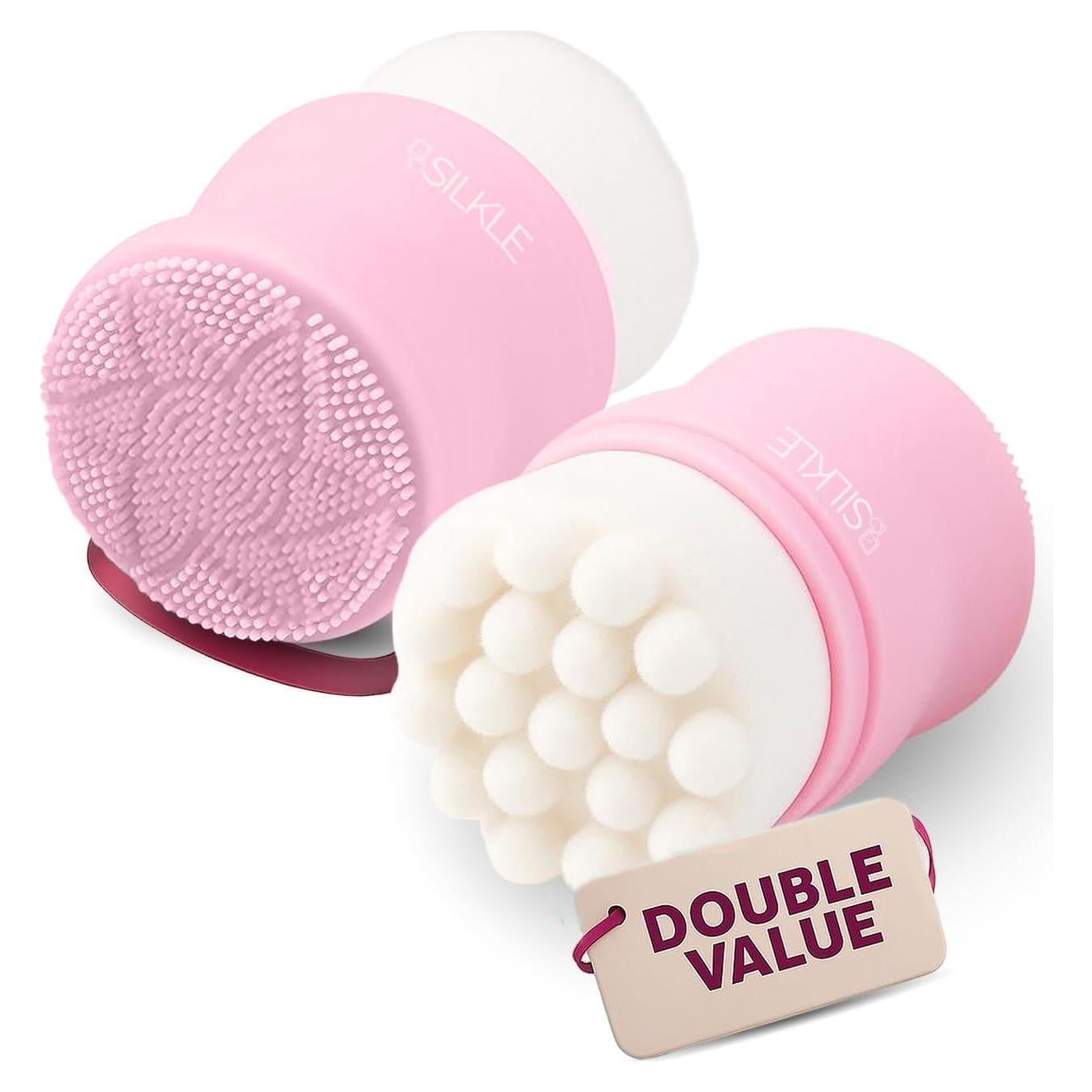 Exfoliador Facial de Silicona SILKLE - Paquete de 2 Rosa