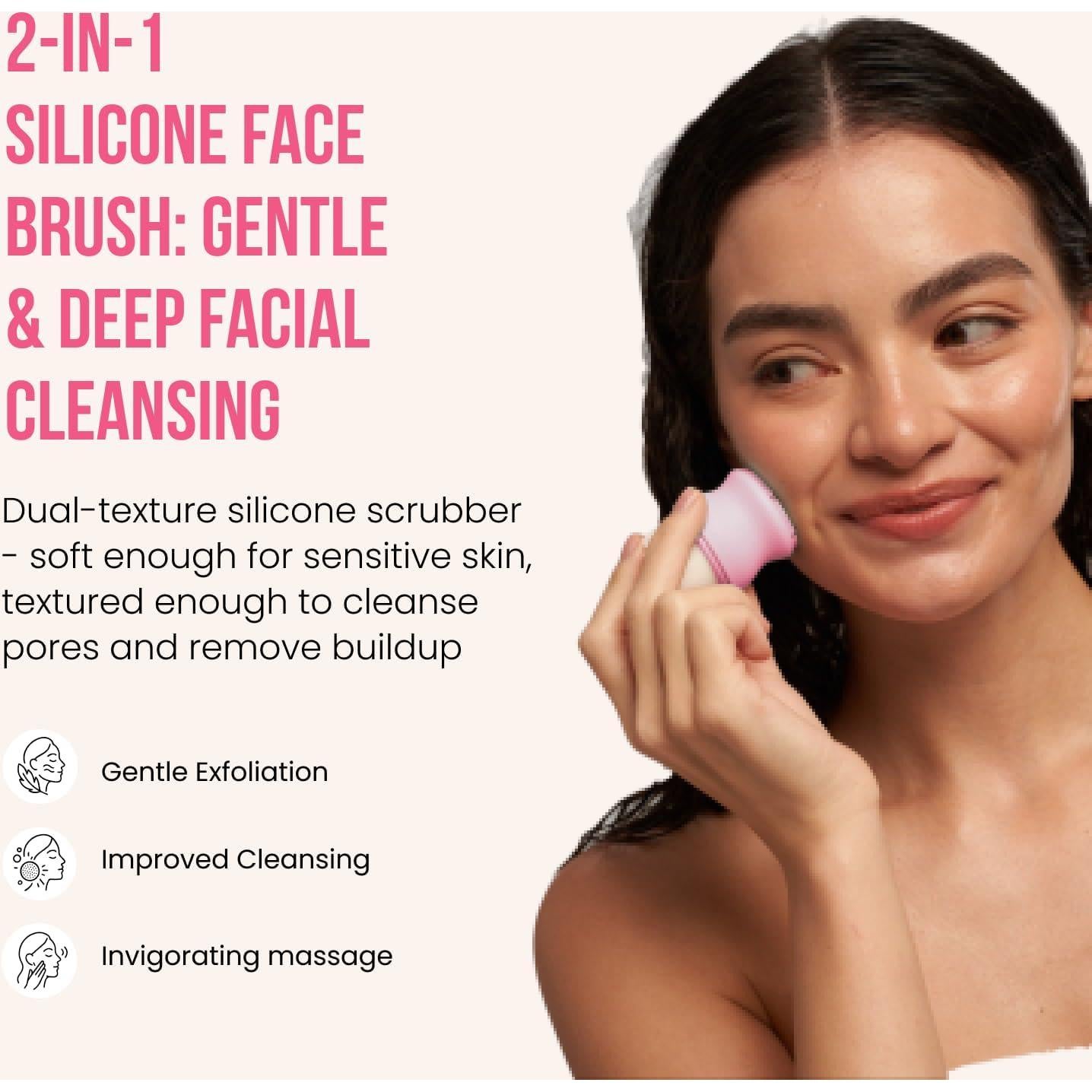 Exfoliador Facial de Silicona SILKLE - Paquete de 2 Rosa