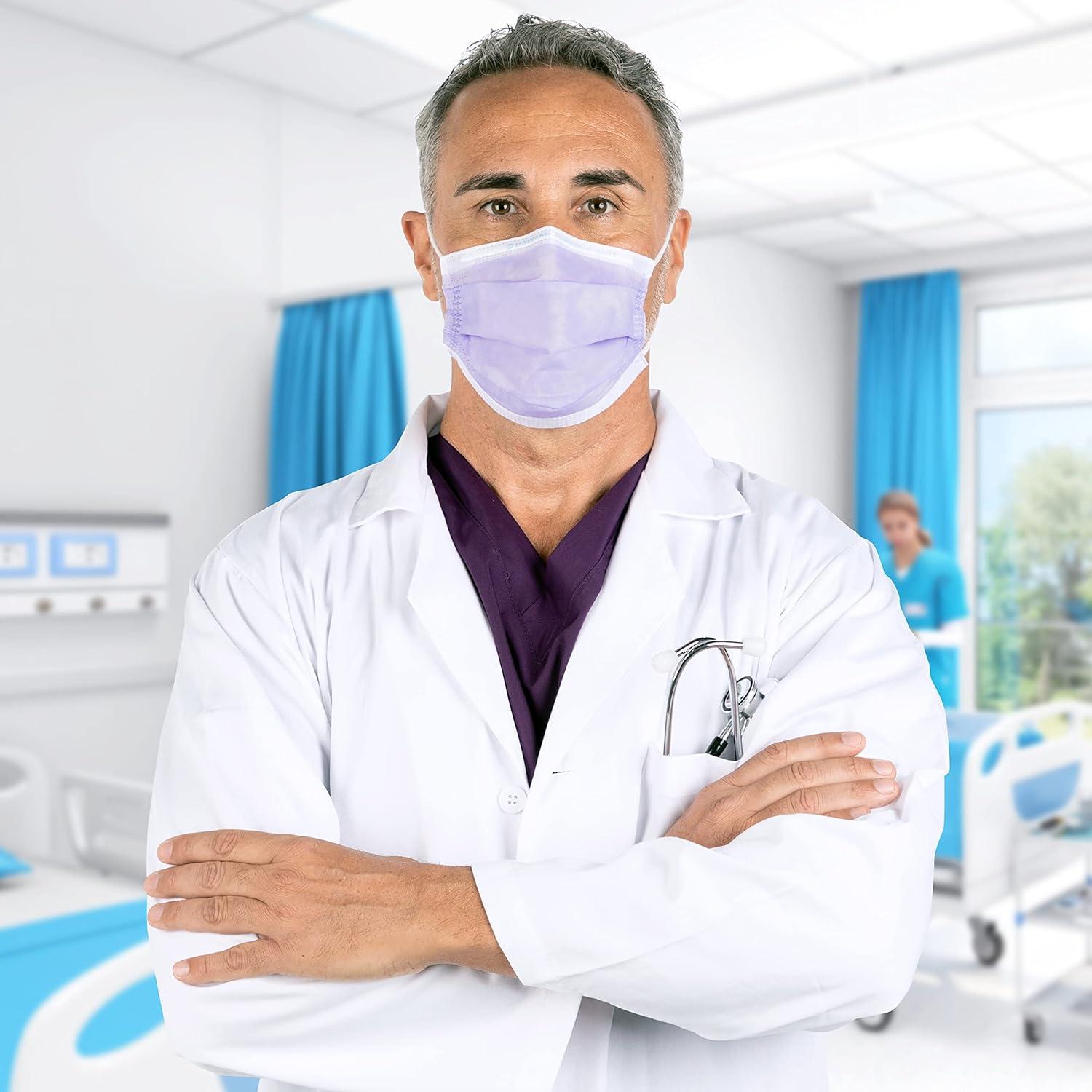 Mascarillas Desechables Halyard FLUIDSHIELD 1 Lavanda - 50 Unidades