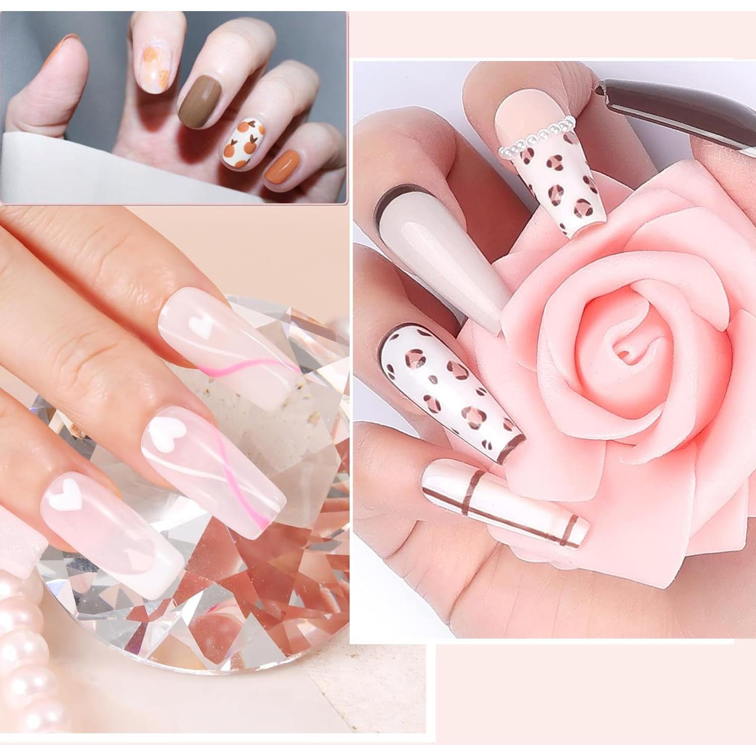 Juego de 9 Pinceles para Arte de Uñas HomTop - Doble Punta