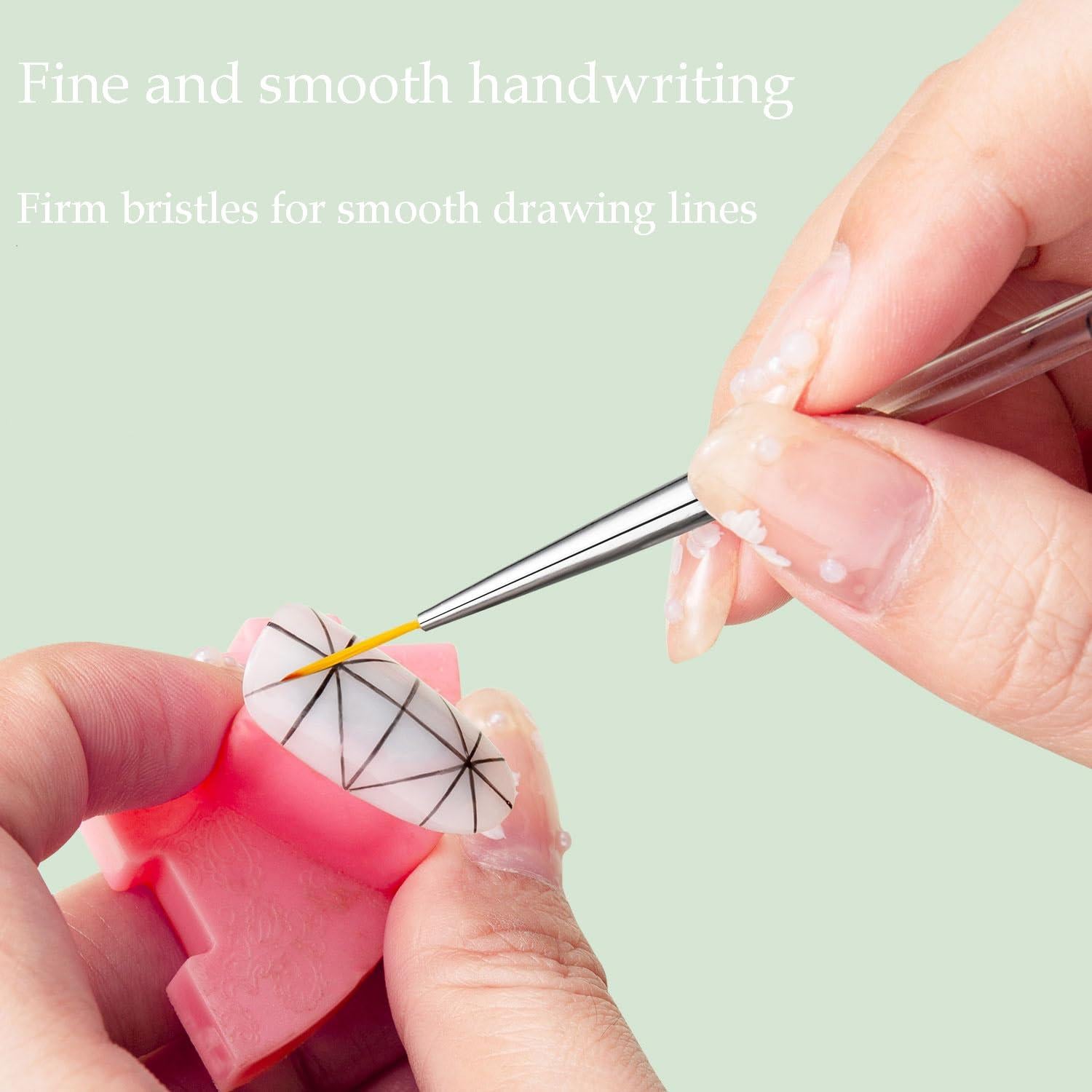 Juego de 9 Pinceles para Arte de Uñas HomTop - Doble Punta