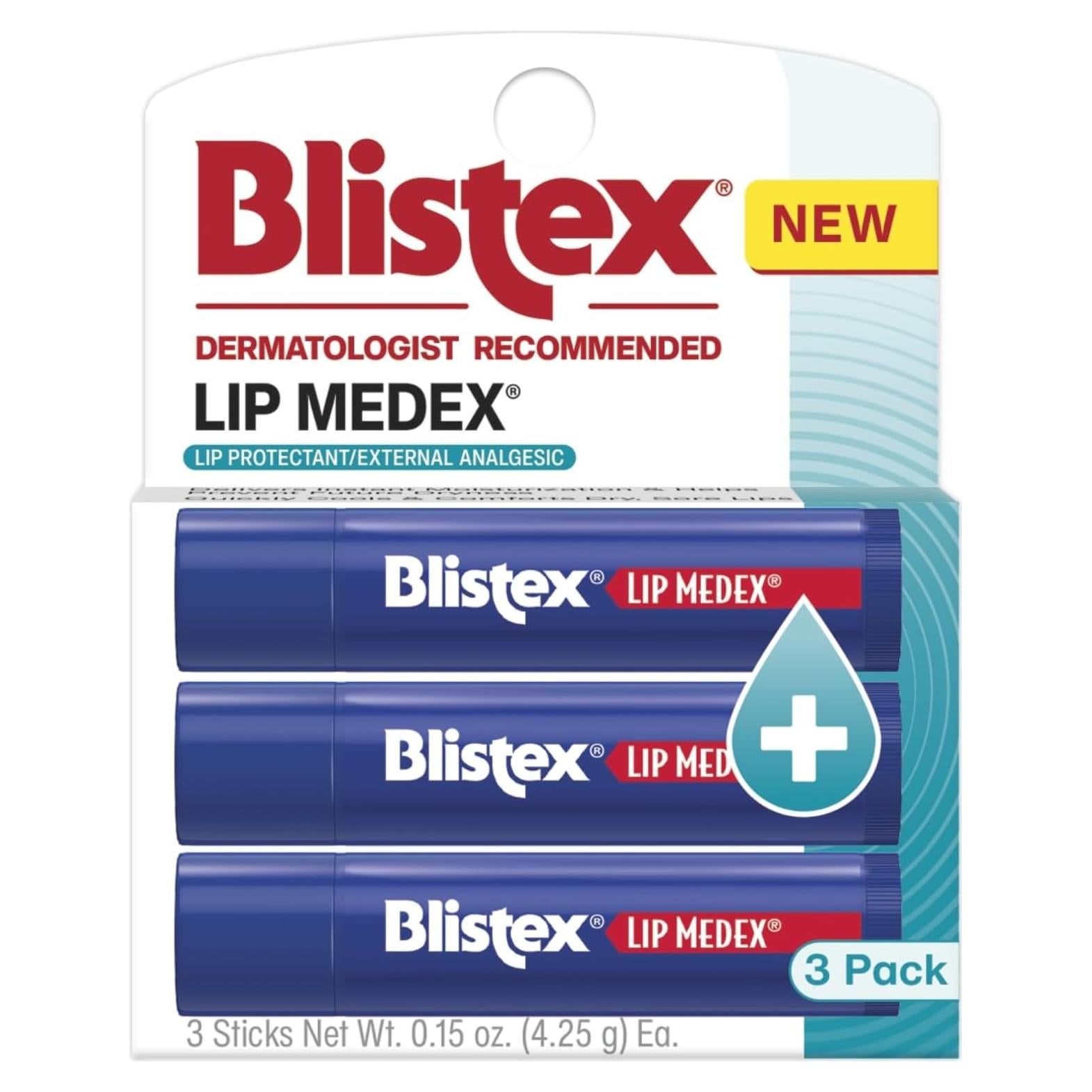 Bálsamo Labial Blistex Lip Medex Stick 3 Unidades 4.25g
