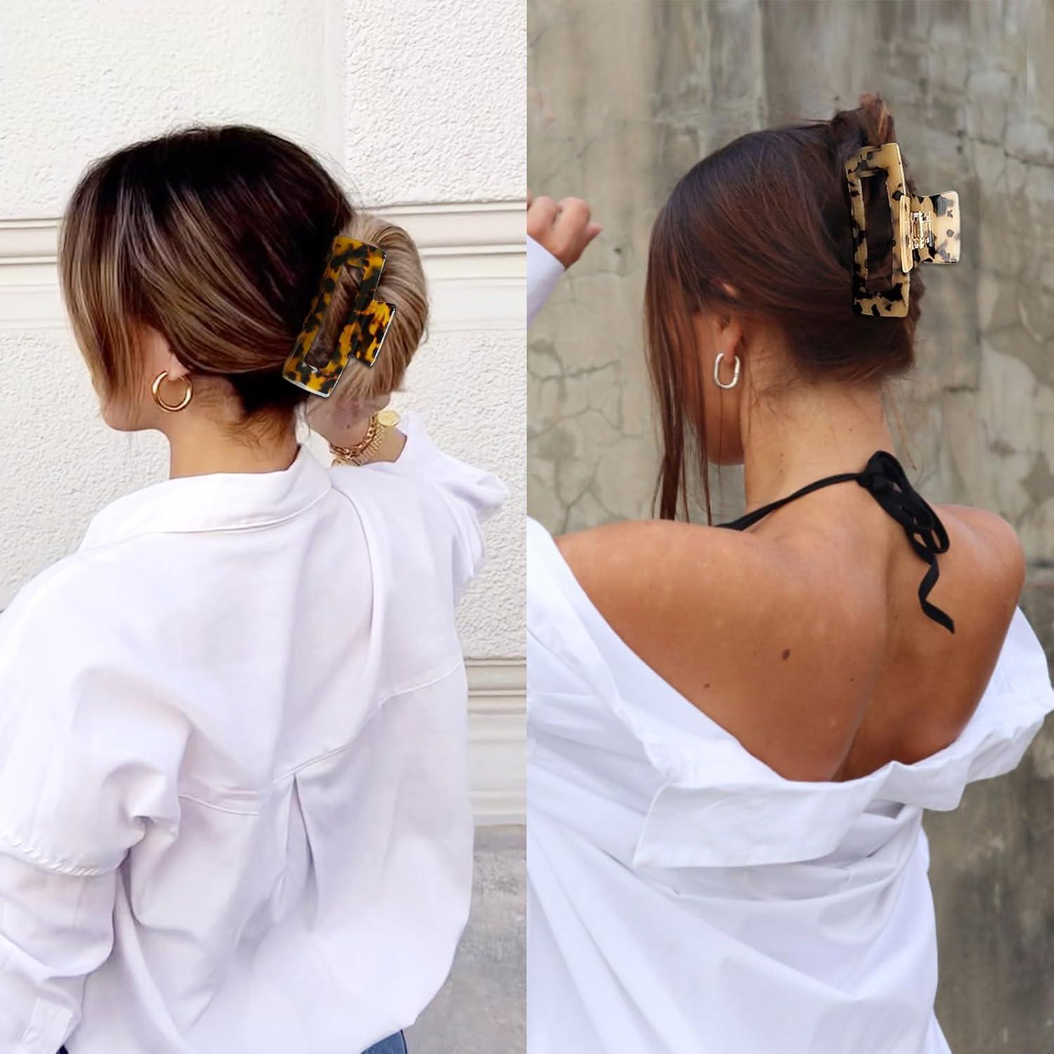 Garras de Pelo Grandes Wekin Tortuga Acrílico Paquete de 2