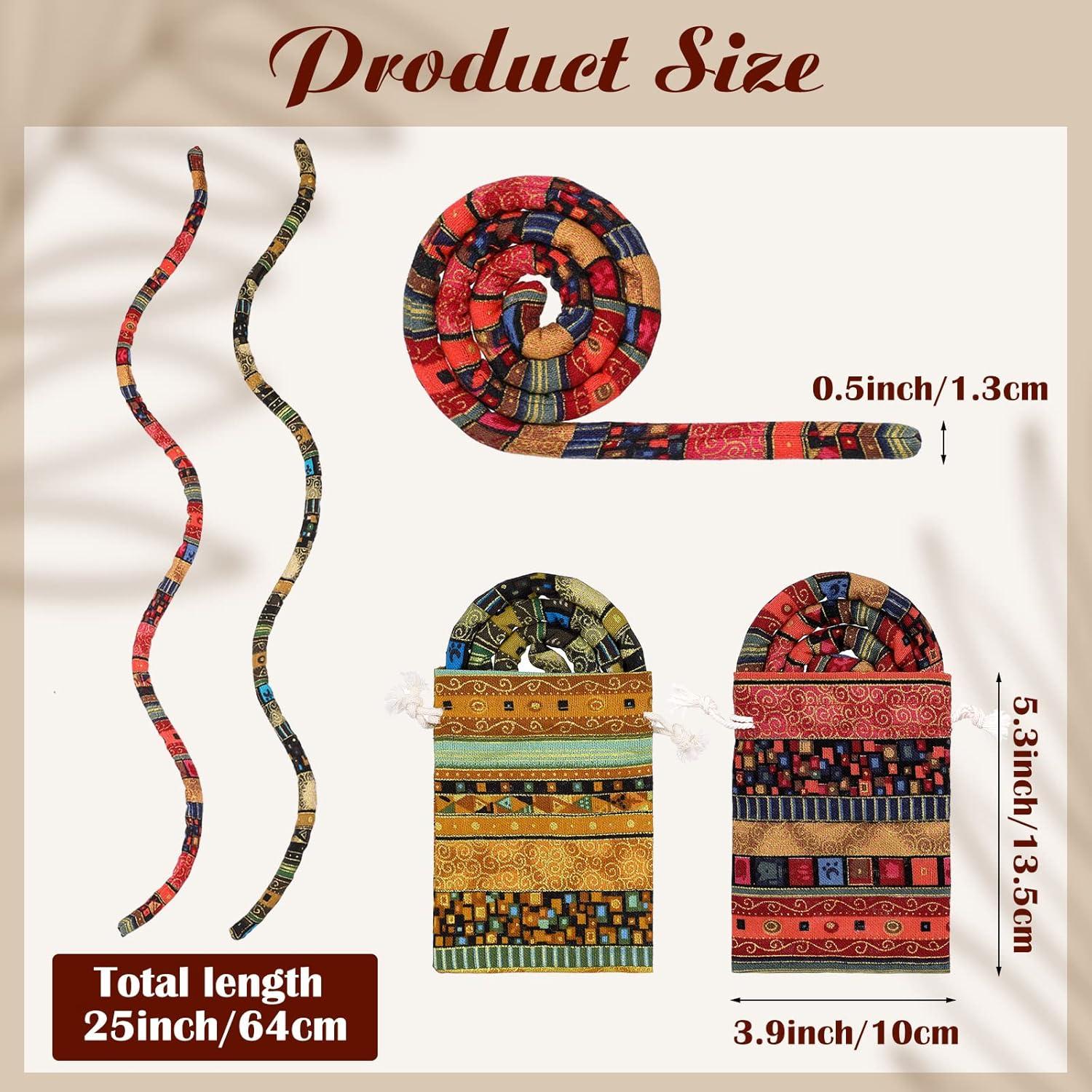 Corbatas de Cabello Espiral Hanaive 2 Pcs Patrón Chic