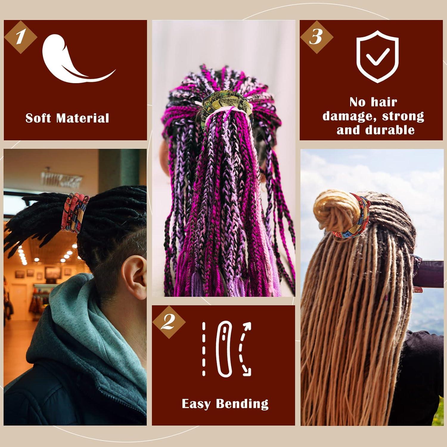 Corbatas de Cabello Espiral Hanaive 2 Pcs Patrón Chic