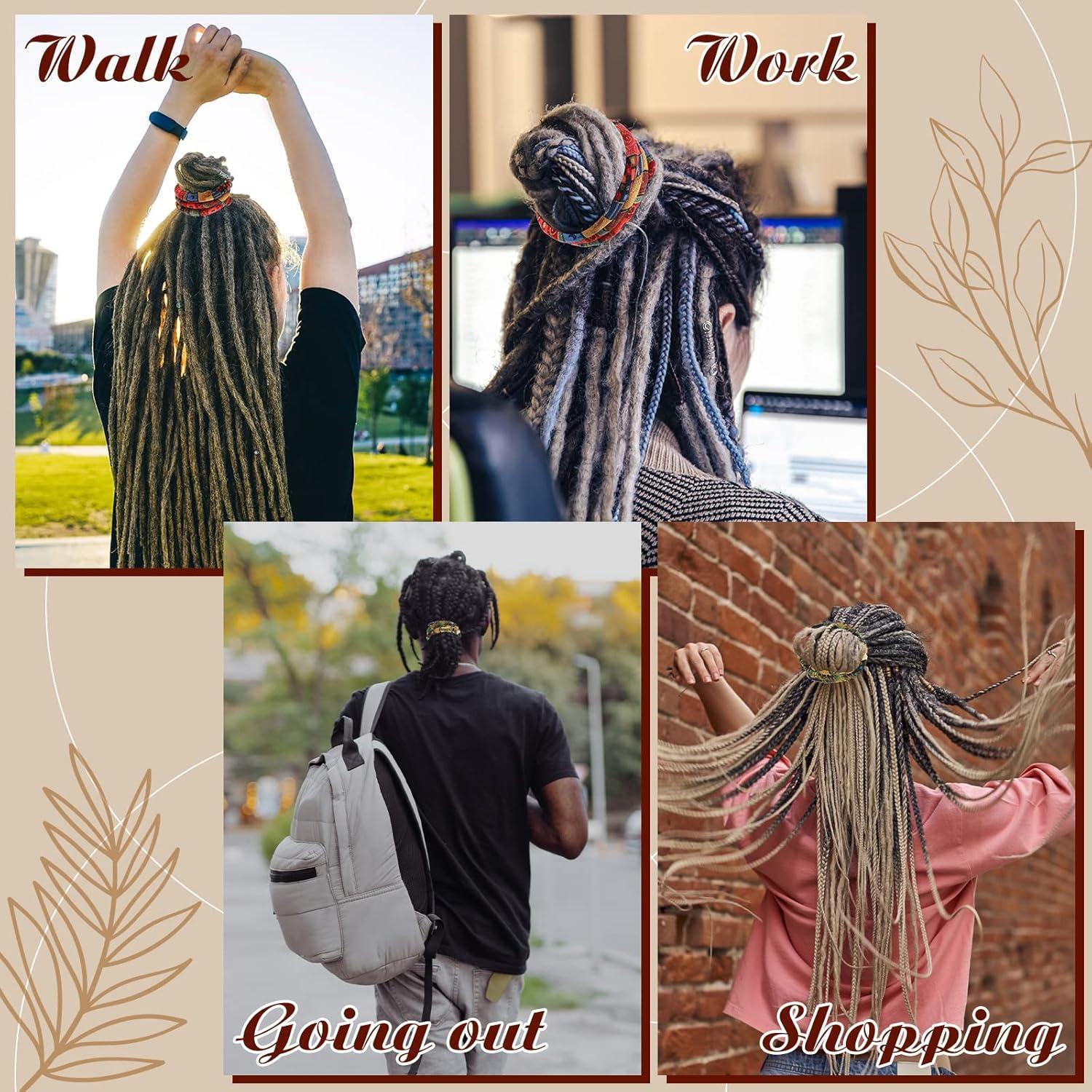 Corbatas de Cabello Espiral Hanaive 2 Pcs Patrón Chic